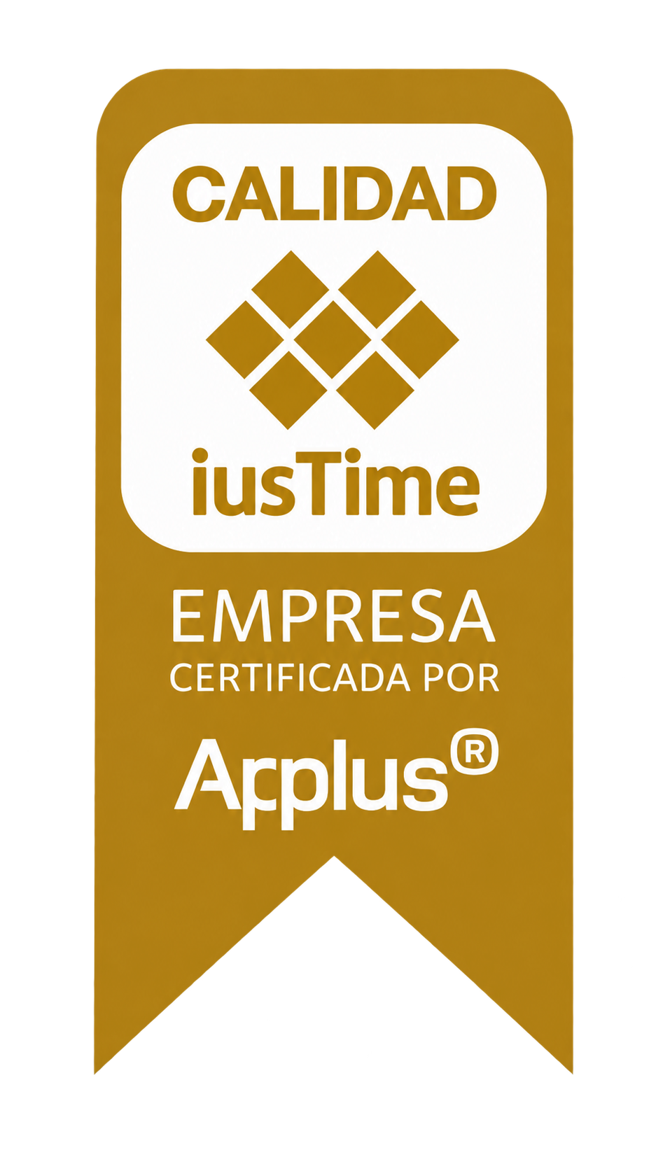 Sello de calidad iusTime, empresa certificada por Applus